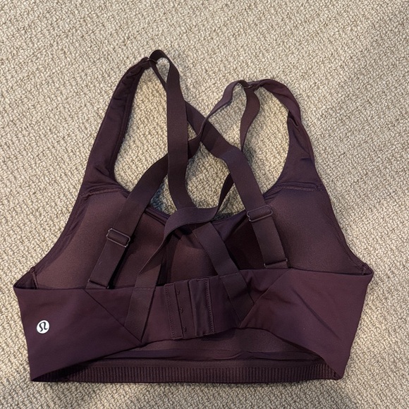 Lululemon Athletica Dark Purple Strappy Sports Bra - Picture 2 of 3